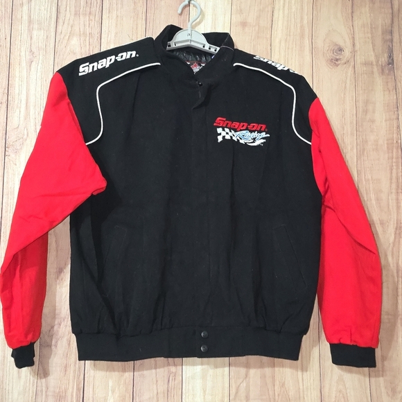 Choko Motorsports Authentic Apparel Snap On Tool Black & Red Men's Jacket XL - Picture 1 of 15